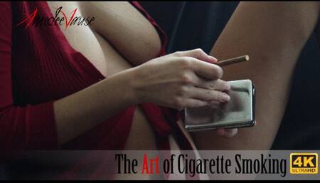 The Art of Cigarette Smoking (4K-UHD) - Fetish Art Smoking Clip with Big Natural Boobs Flashing!