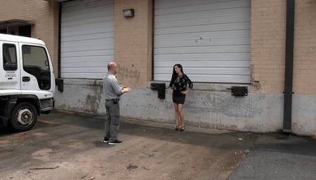 Arrested and Arm Held in a Blouse and Mini Skirt