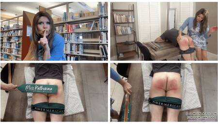 Licks at the library!  Librarian Miss Katherine shows you the consequences of broken rules - wmv_high quality 1080