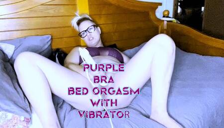 Purple Bra Orgasm Bed Hitachi Vibrator
