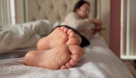 "Stare into my soles while i roll"