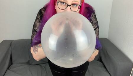 Lots of spit in a balloon