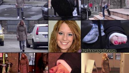 Britney Term SLC Cold Toe Gimping in an Ill-Fitting Cast Boot (in HD 1920X1080)