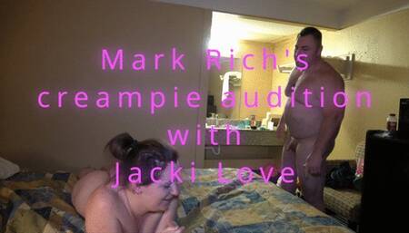 Weightlifter, Mark Rich's creampie audition with Jacki Love (1080p)