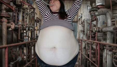 At the abandoned factory ~ Body Inflation