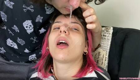 nose blowing and snot facial