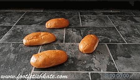 Red high heels mules sandwiches destruction