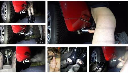 Mr Exhaust Pipe gets a handjob and fucks the tailpipe of the Fiat 500