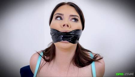 Terri Lou - PVC Tape Gagged FULL 3 Gag Video H264 HD
