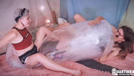 Q720 Cosette and Stashia blow up and have fun on Naughty Boobie Ride Roll - 480p