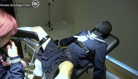 Dark Blue Sailor Uniform Bondage Chair Tenga and Prostate Play!