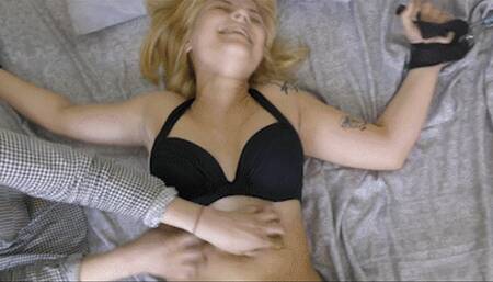 EVELIN FROM NextDoorTickling COME's TO US ! * Get Her Topless And Begging For Mercy * - HD - clip is 11:36 min long -