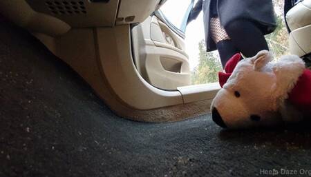 ACCIDENTAL Plushie trample Black Shiny Heels