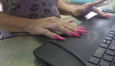 Long fingers extremely long nails FINGER FETISH