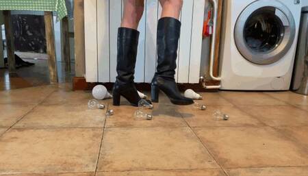 CRUSHING LIGHTBULBS IN BOOTS - MP4 HD