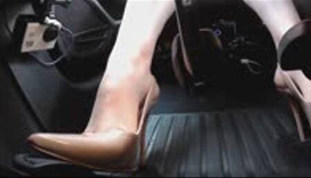 Sexy Slingbacks in control of Pedals - Pedal View
