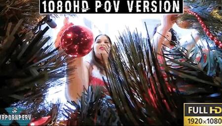 POV - Unaware Xmas Tree Spying ft Sydney Screams & Miss Starlight - 1080hd - 0517