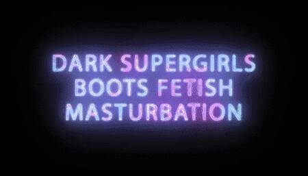 Dark Supergirl masturbates in pantyhose and Boots