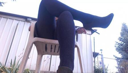 Dangling in a public garden