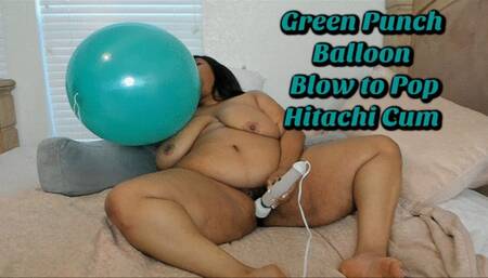 Green Punch Balloon B2P Hitachi Cum Blow to Pop HD WMV