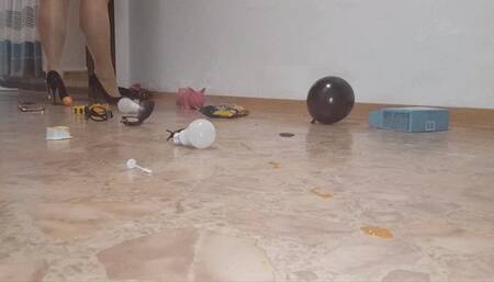 Mila on patrol - black heels (view02)