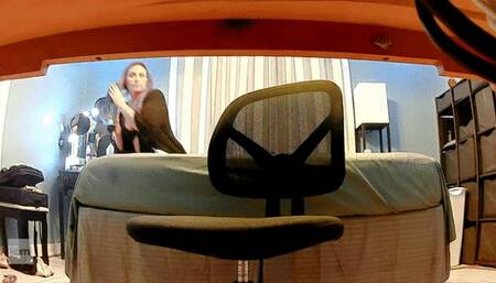 Chloe shakes when she cums angle crotch cam