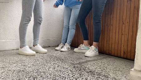 GIRLS CRUSHING CIGARETTES IN DIFFERENT SHOES SMOKE BREAK COMPILATION - MP4 HD