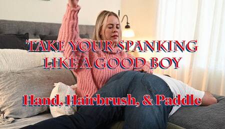 Take your Spanking like a good Boy! OTK Spanking Hairbrush and Paddle HD 1080p Mov file