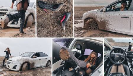 57_RGS Maria's New Mud Adventures - High heels Shoes Dirty Boots