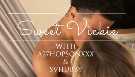 Sweet Vickie 3sum with double creampie