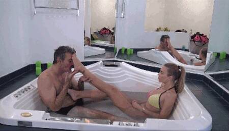 GABRIELLA - This is how I enjoy bathing - Foot worship, toe sucking, foot washing with SOAP IN THE MOUTH