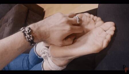 Bad naughty Red Hair girl reads a book while her pretty feet get tickled (HD 720p MP4)