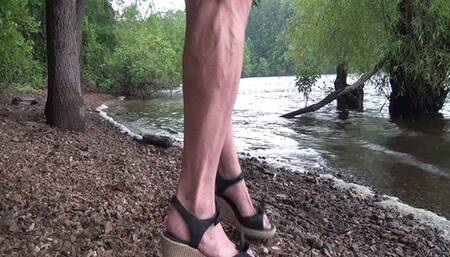 Flexing at the lake