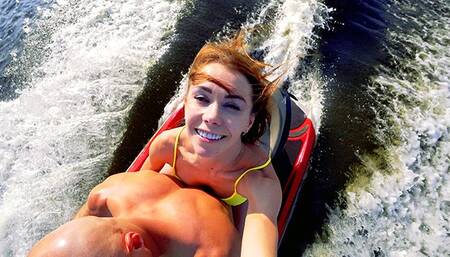 Public Anal Ride on the Jet Ski in the City Centre 2. Mia Bandini
