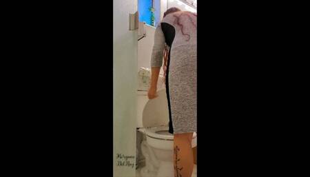Grey Dress Bathroom Break HD WMV