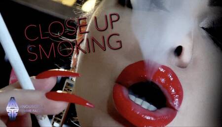 CLOSE UP SMOKING Lips & Spit Fetish