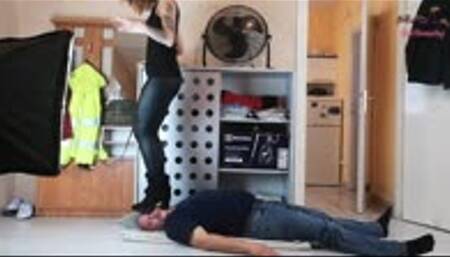 In leather & boots Part2