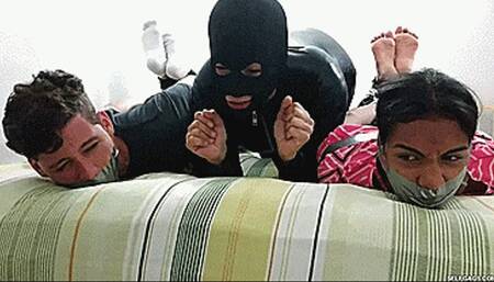 Laura, Maria & Dario in: Kinky Young Couple in Bondage (mp4)