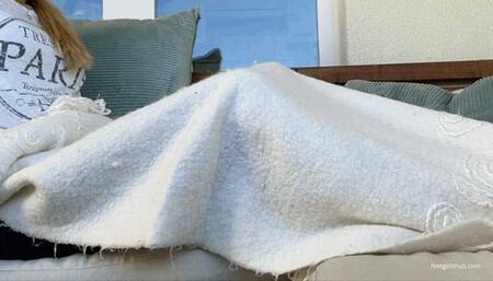 HORNY KIRA ON THE BALCONY PLEASURING HERSELF - MP4 Mobile Version