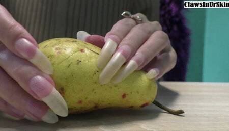 Lets clawing, pierce and destroying fruit with my claws