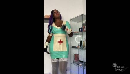 Hot kinky latex nurse joi