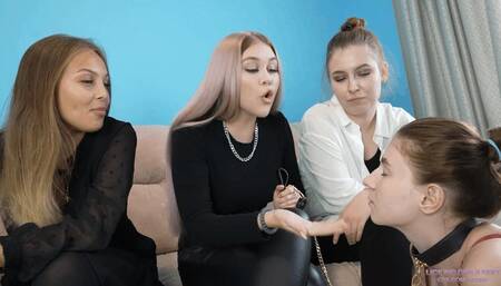 NICOLE, PAMELA and AURORA - Your face will be wet with our spitting (HD)