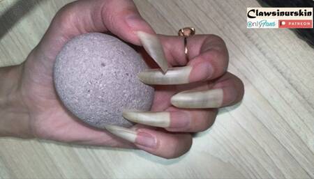 Just long nails and stone