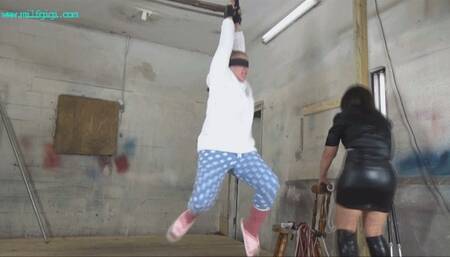 BRUTAL WRIST SUSPENSION IN HER PAJAMAS_HD