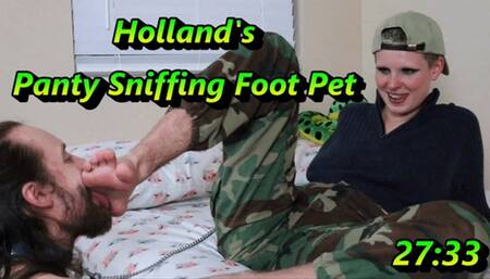 Holland's Panty Sniffing Foot Pet - (Foot and Panty Domination)