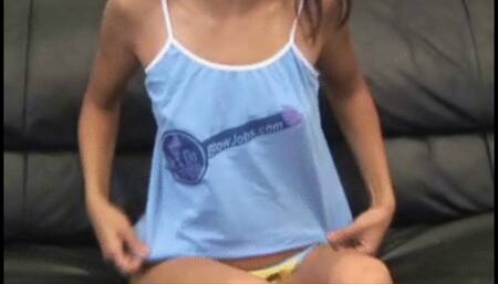 part 1, Petite cutie energetic blowjob