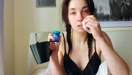 Looking after your sick GF: Sneezing, Nose Blowing, Sick Chat