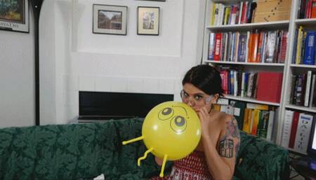 Raquel Atempts to Blow Some Figurine Balloons (MP4 1080p)