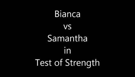 BIANCA VS SAMANTHA IN TEST OF STRENGTH CHALLENGE