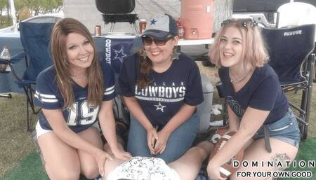 Tailgate Party Diapering!  Diapered on game day by Stepmommy Katherine as Stepsister Shelley & her friend Claire watches on and helps! - HD 1080